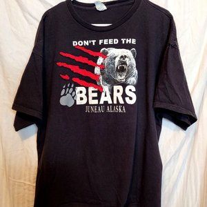 Vintage Don't Feed The Bears Tourist Shirt Juneau Alaska Delta Pro Weight 2XL